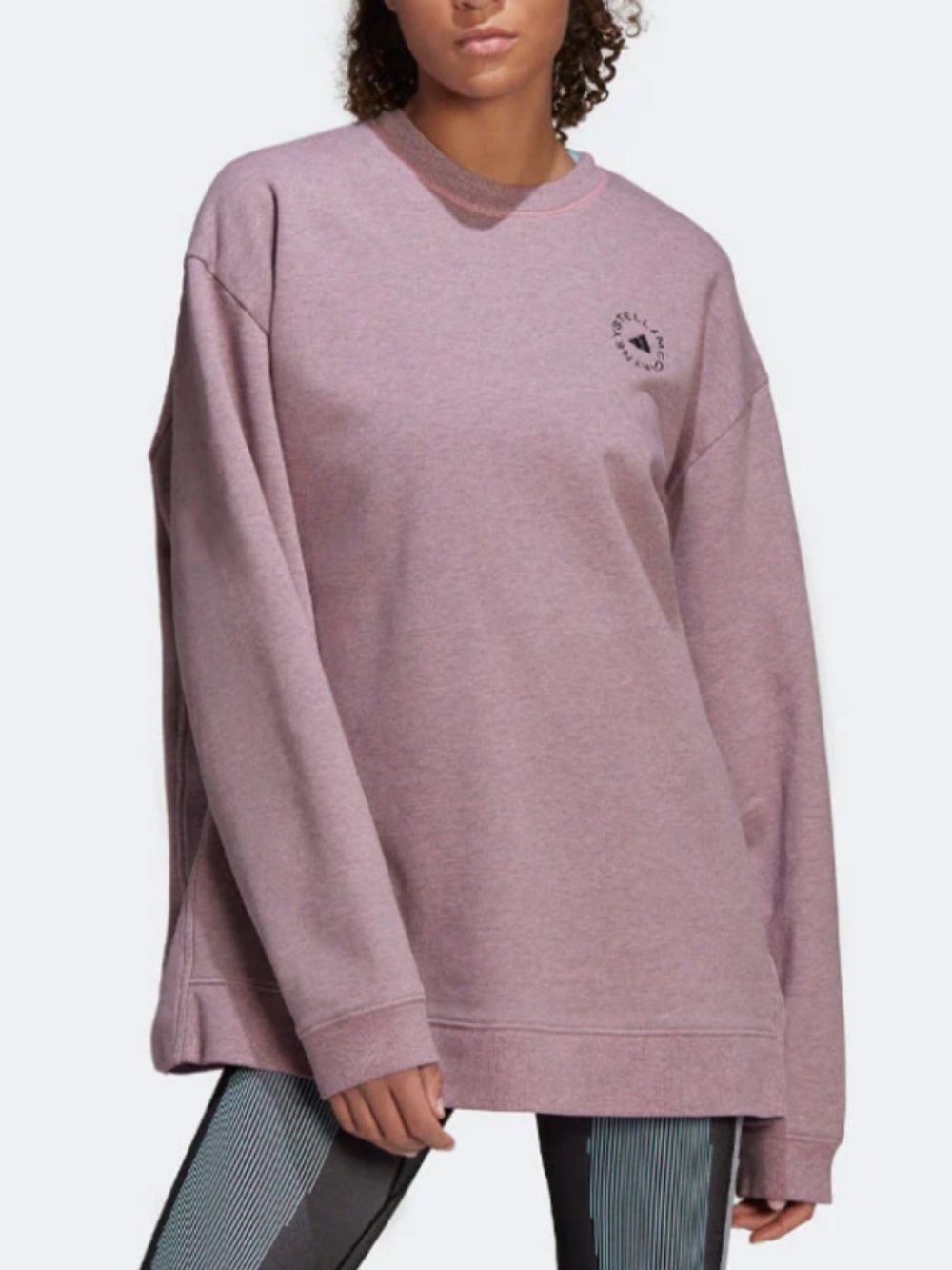 Adidas By Stella McCartney Sweatshirt Pink Purple Loose Fit Pullover Top Large L